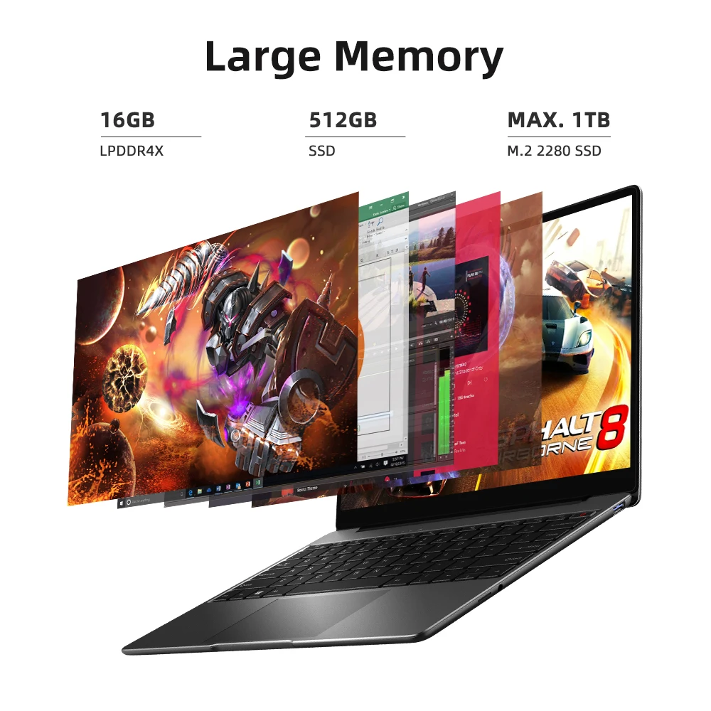 CHUWI GemiBook Pro 14 inch 2K Screen Laptop 16GB