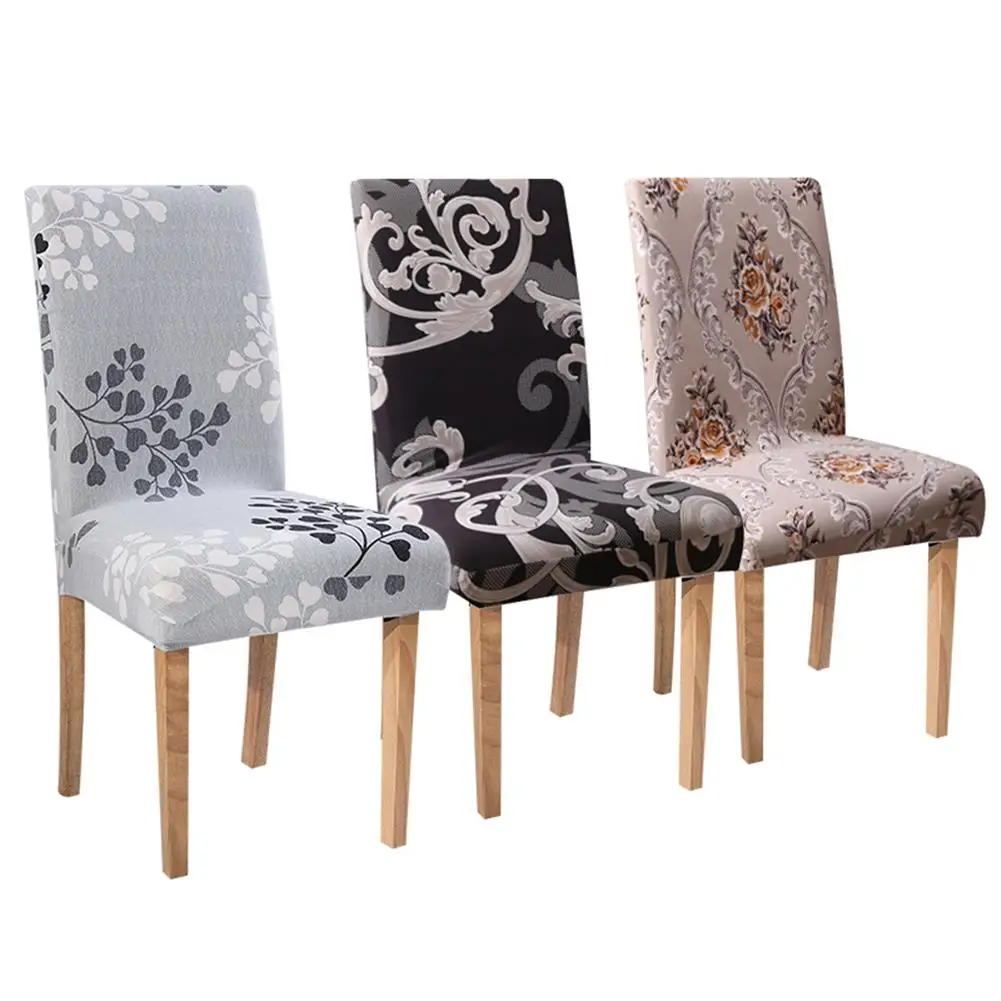 

New Printed Stretch Chair Cover Washable Removable Elastic seat Covers Slipcovers Used for Banquet Hotel Wedding Home Decor