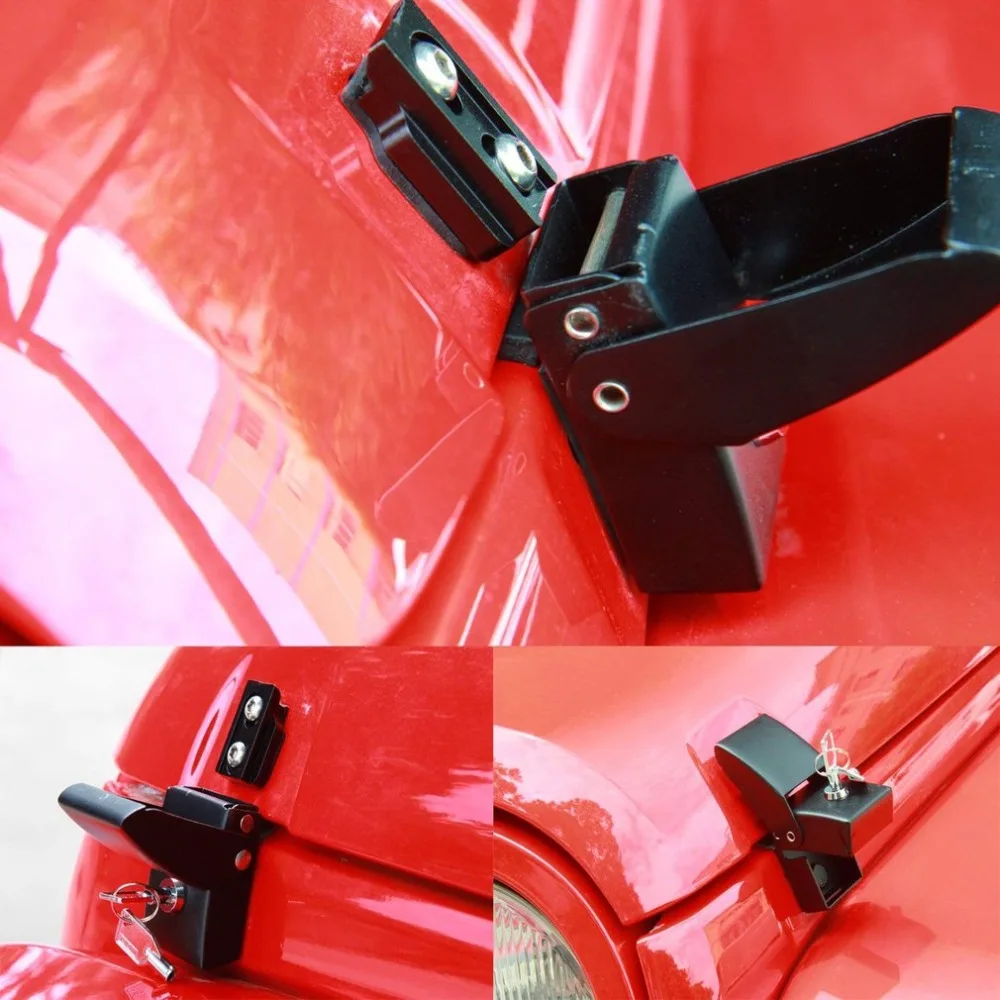 Для Jeep Wrangler Jk Jku 2007- крышка замок Пряжка с ключом безопасности автомобиля Hoodlock комплект аксессуары для модификации автомобиля