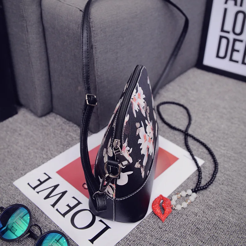 

New Style Korean-style WOMEN'S Bag Trend Pu Bag Cool Butterfly Shoulder Bag Fashion Casual Spraying Shell Oblique Bag