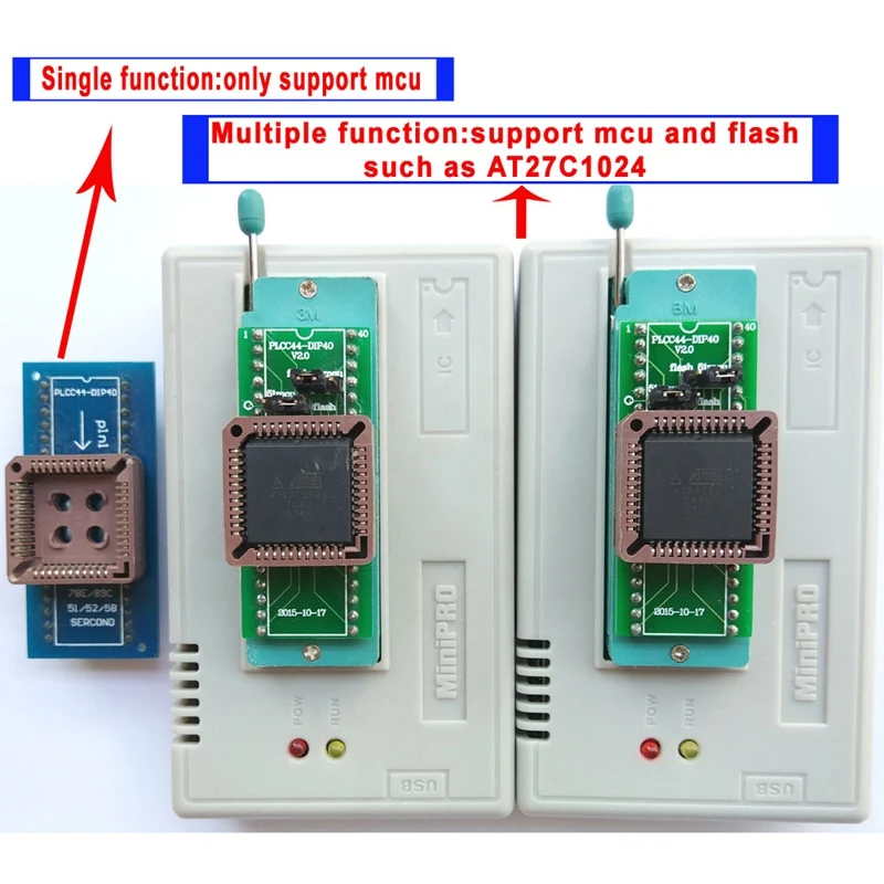 New Mini Pro Tl866Ii Plus Programmer+13Adapters+Sop8 Clip 1.8V Nand Flash 24 93 25 Mcu Bios Eprom Avr Program