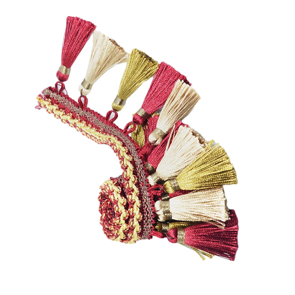 1 Yard European Tassel Edging Fringe Trim Embellishment for Clothing Curtain Decoration
