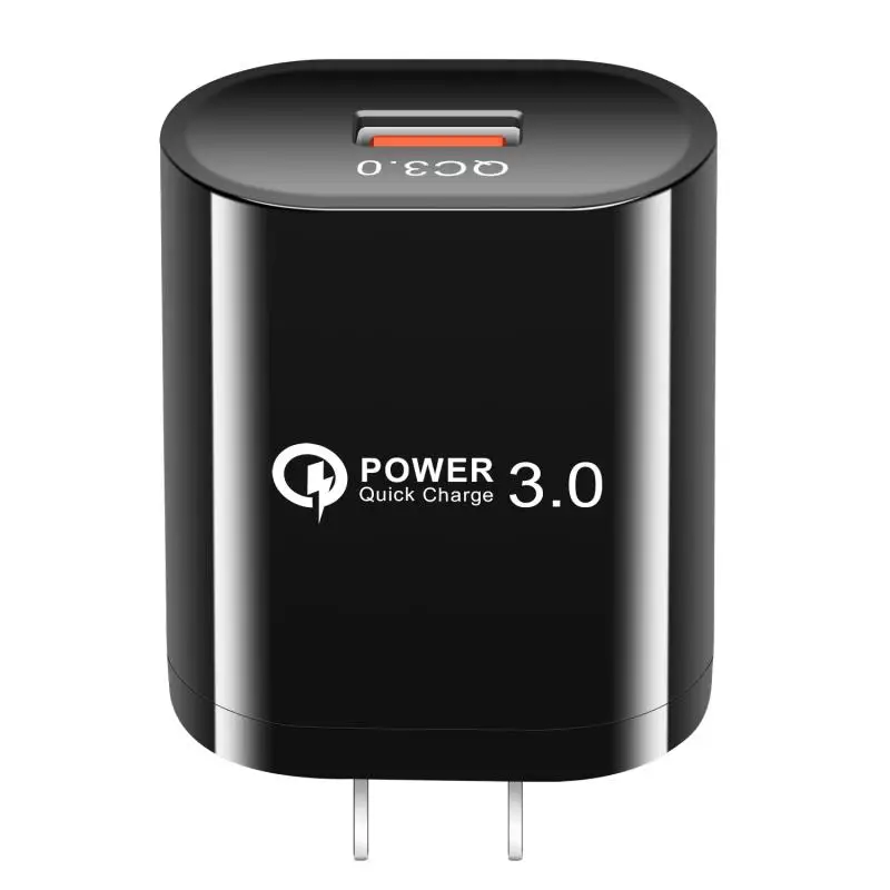 QC 3.0 Single Port Mobile Phone Charger Cepat Pengisian USB US EU Travel Charger untuk Smart Tablet Ponsel Samsung Huawei xiaomi
