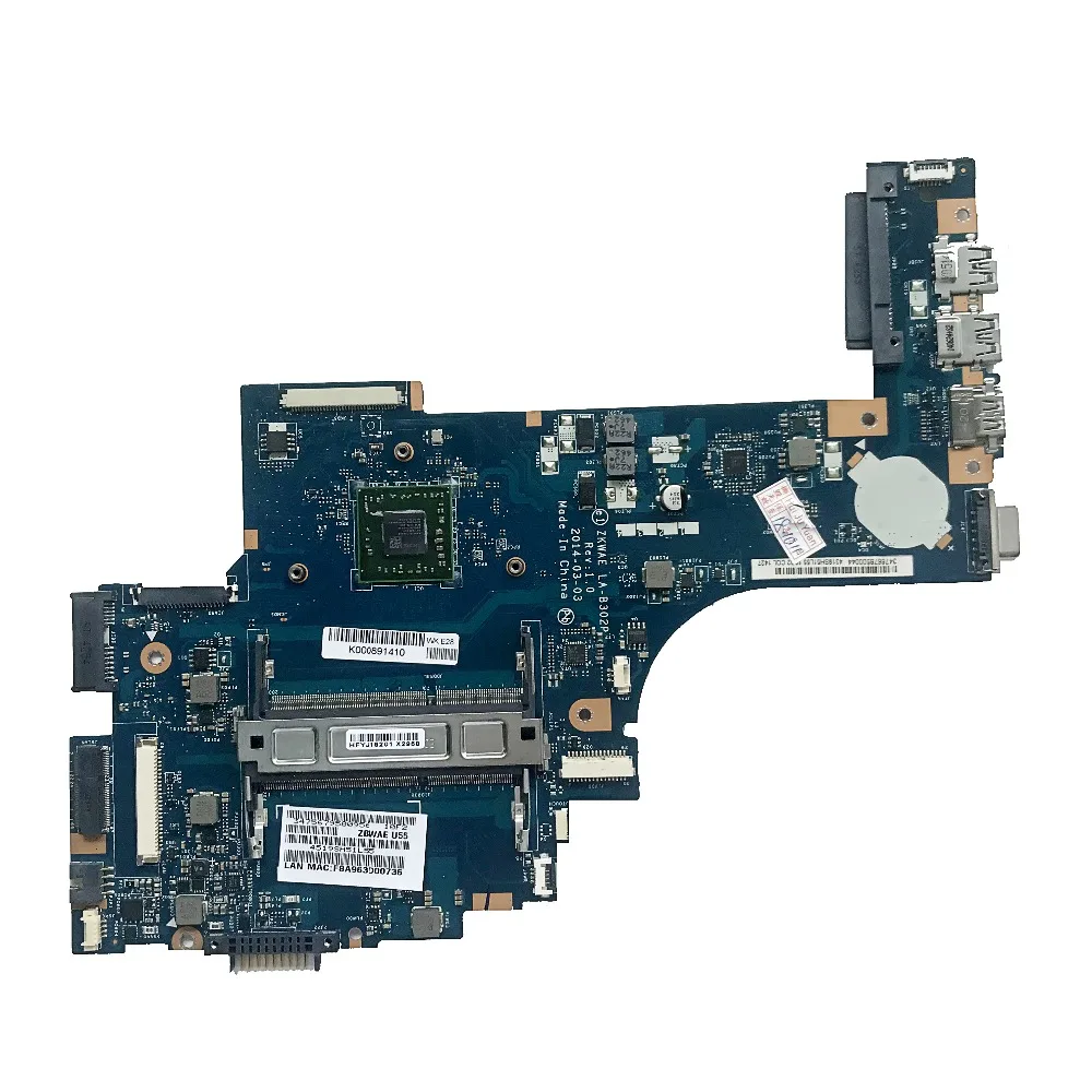 

Excellent For Toshiba Satellite C55D-B Laptop Motherboard K000891410 LA-B302P for A8-6410 CPU DDR3 100% working
