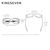 KINGSEVEN TR90 Frame Mirror Lens Sunglasses Polarized Men‘s Glasses Outdoor Sports Male Eyewear Original Accessories N751 ► Photo 3/5