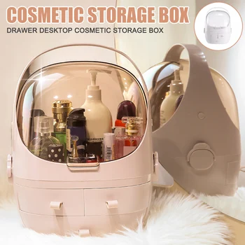 

Makeup Storage Box Drawer Type Desktop Dustproof Transparent Window Cosmetic Organizer Case PAK55