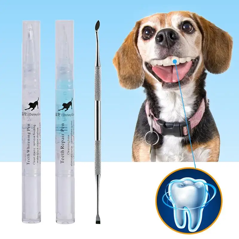 5ml Pets Teeth Cleaning Tool Dogs Cats Tartar Remover Dental Stones Scraper Plastic Cleaning Pen