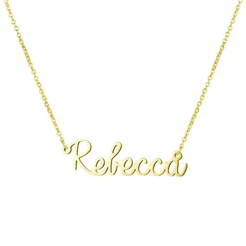 

Customized Necklace Stainless Steel Necklace Nameplate Choker Pendant English Name Jewelry Necklace 45 Fonts AAA Quality