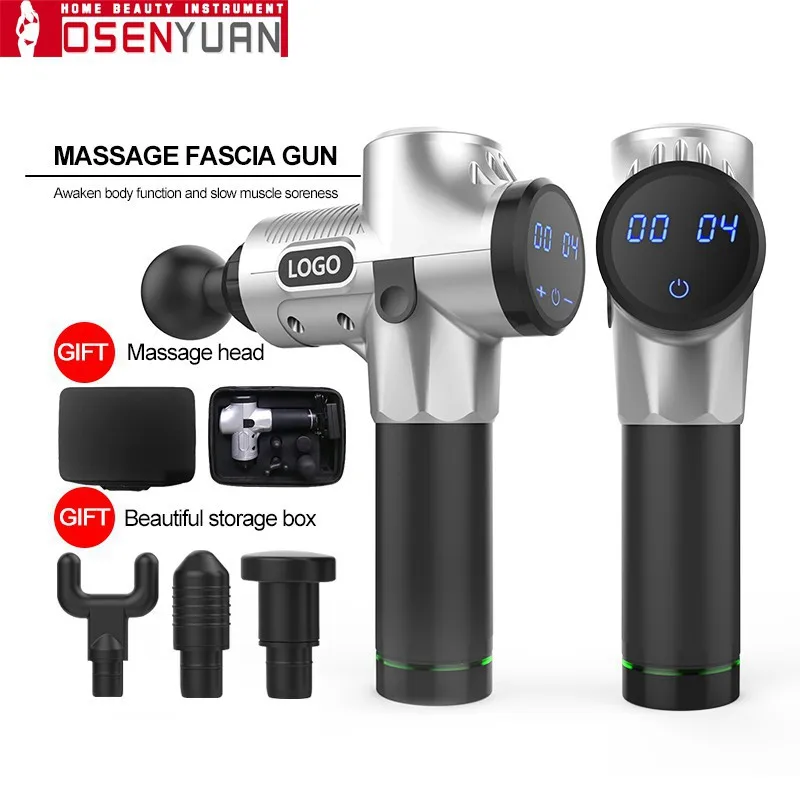 

2020 Newest LCD display massage gun muscle vibration massage gun body massager phoenix deep tissue percussion deep muscle
