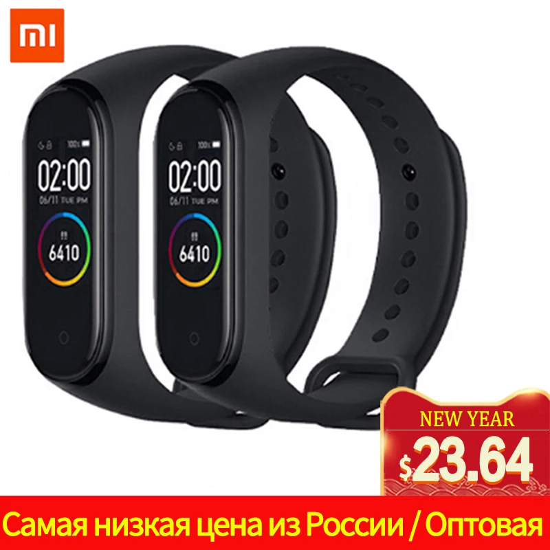 Оригинальный Xiaomi mi смарт браслет 4 глобальной версии фитнес Band band Частота