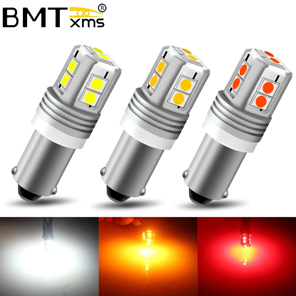 Светодиодные лампы BMTxms BA9S 2 шт. BAX9S H21W BAY9s H6W T4W светильник для разрешение на