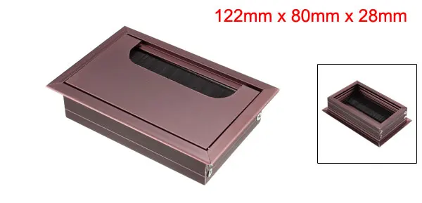 Brown 108x69mm Uxcell кабельный провод отверстие крышка 69x69 мм 108x69 мм 149x69 мм 269x68 мм 289x68 мм алюминиевый сплав настольная втулка для проводного органайзера - Цвет: Brown 108x69mm