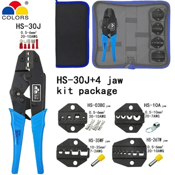 

HS-30J kit multifunctional ratchet crimping tools professional 0.5-35mm2 wire crimping pliers calmp electrician hand tools