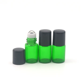 

1pcs Refillable 2ml Perfume Roll on Green Glass Bottles for Essential Oil Mini Roller Perfume Bottle