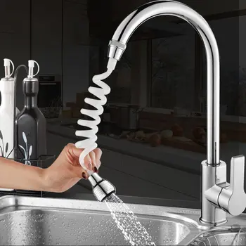 

A2744 Home Kitchen Faucet Extension Extender Long Hose Portable Retractable Foaming Shower Faucet Durable