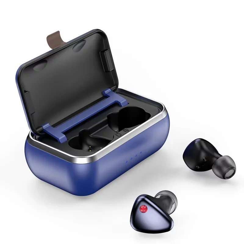 

TWS Blurtooth 5.0 Sport Stereo Earphone Support Wireless Charging For Phone With Metal Charging Box Fast Charing Power Bank