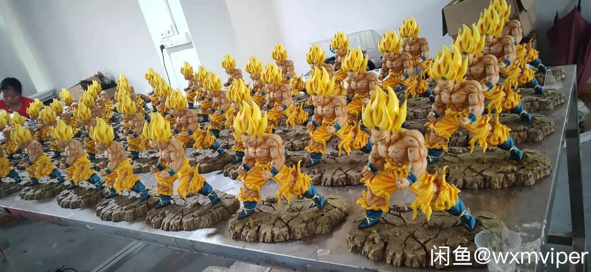 Dragon-Ball Z DBZ Супер Saiyan повреждения войны SSJ гоку смолы GK Статуя Фигурка 11 дюймов