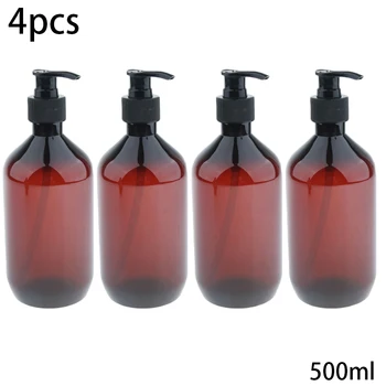 

4PCS Empty Plastic Lotion Bottles Soap Foam Liquid Pump Container Dispensers Refillable And Reusable Home Storage
