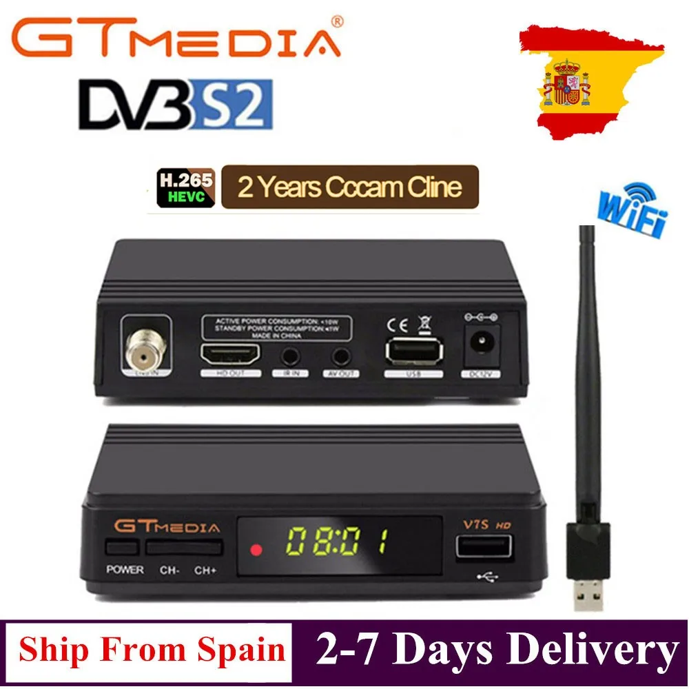 V7S HD DVB-S2 N/S Европа Америка цифровой спутниковый ресивер ТВ тюнер Поддержка Wifi HD Youtube IKS CS Cccam Newcam power Vu Biss