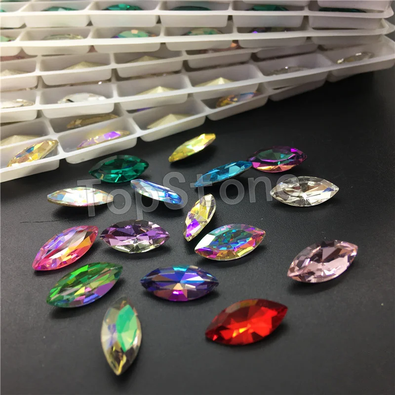 Topstone-7x15mm-9x18-mm-Navette-K9-Glass-Crystal-Horse-Eye-Pointed-Back-Rhinestones-Laser-Mix-Colors (1)
