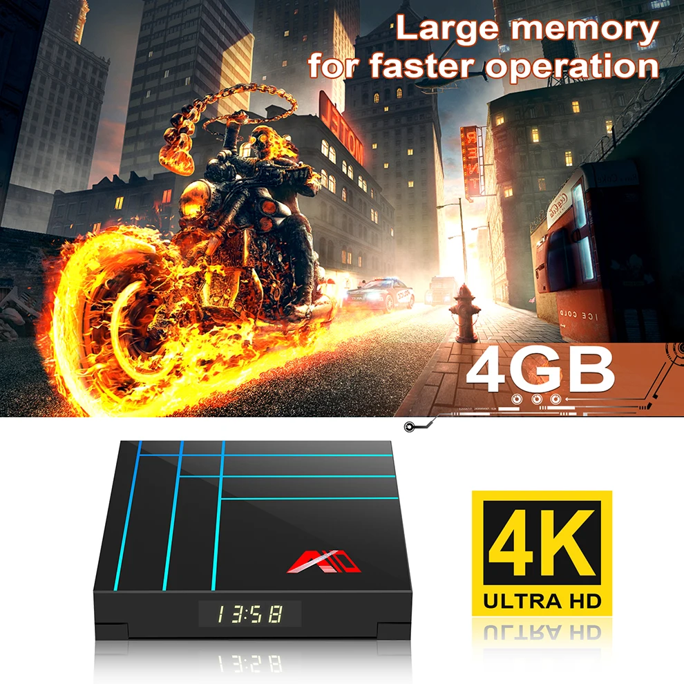 Iptv Android 9.0 32/64gb EMCC A10 TV Box Surpport Multilateral Languages,With 1year Iptv Wrold Subscription