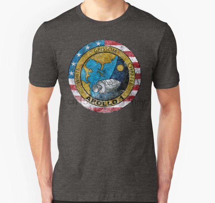 Men tshirt Apollo 1 Vintage Emblem Unisex T Shirt Printed T-Shirt tees top |