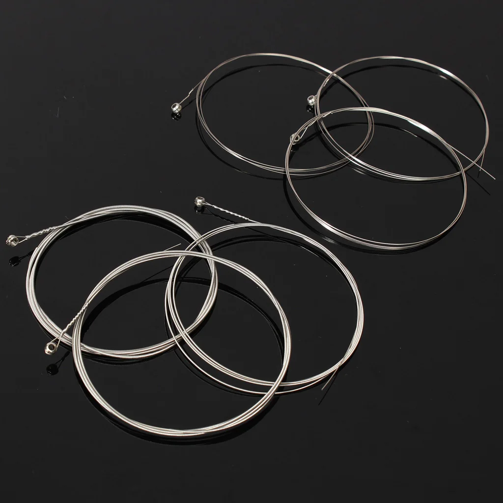 Durable 6 Pieces Stainless Steel Replacement Strings Set for Electric Guitar