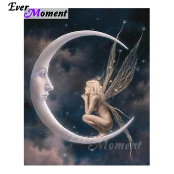 

Ever Moment Square Diamond Painting Cross Stitch Moon Fairy DIY Mosaic Embroidery Children Handicrafts Room Decoration 4Y1075