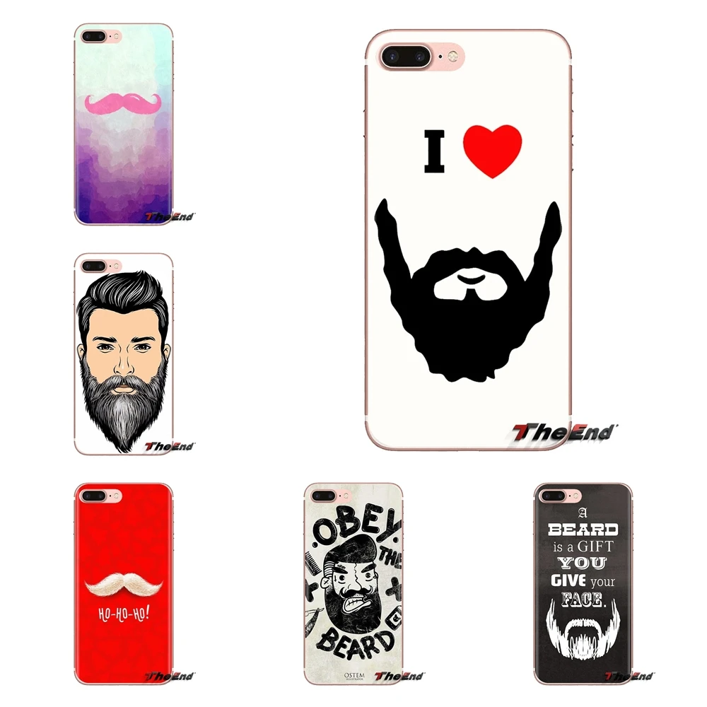Любовь Борода Усы Для iPhone XS Max XR X 4 4s 5 5S 5C SE 6 6S 7 8 Plus samsung Galaxy J1 J3 J5 J7 A3 A5 мягкий