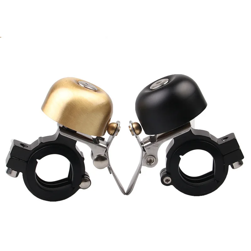 Mountain bike bicycle stainless steel bell vintage copper super loud speaker universal small brass bells black metal | Спорт и