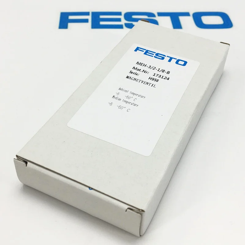 MEH-3/2-1/8-B 173124 DC24V AC220V электромагнитный клапан festo одинарный соленоид, с электромагнитной катушкой серии MEH пневматические компоненты