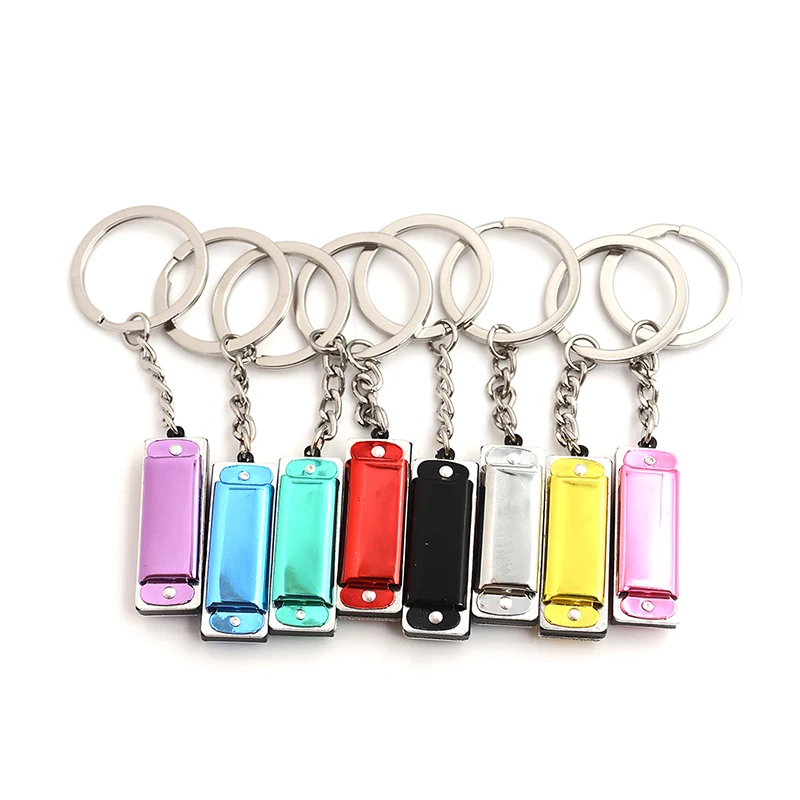 

Mini Car Key Ring Harmonica Keychain Kid Harmonica Toy Gift 1pc 4 Holes 8 Tone