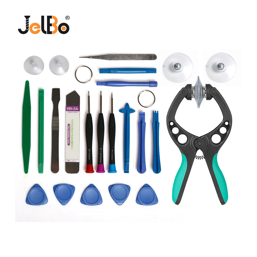 JelBo Mobile Phone Repair Tools Screwdriver Repair Tool Set LCD Screen Opening Pliers Suction Cup for iPhone iPad Phone