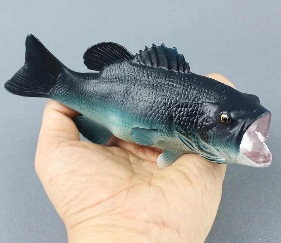 Foreign Trade Model Wild Animal Model Big Mouth Bass Toy Solid Children Cognitive 3-6-Year-Old Boy Gift