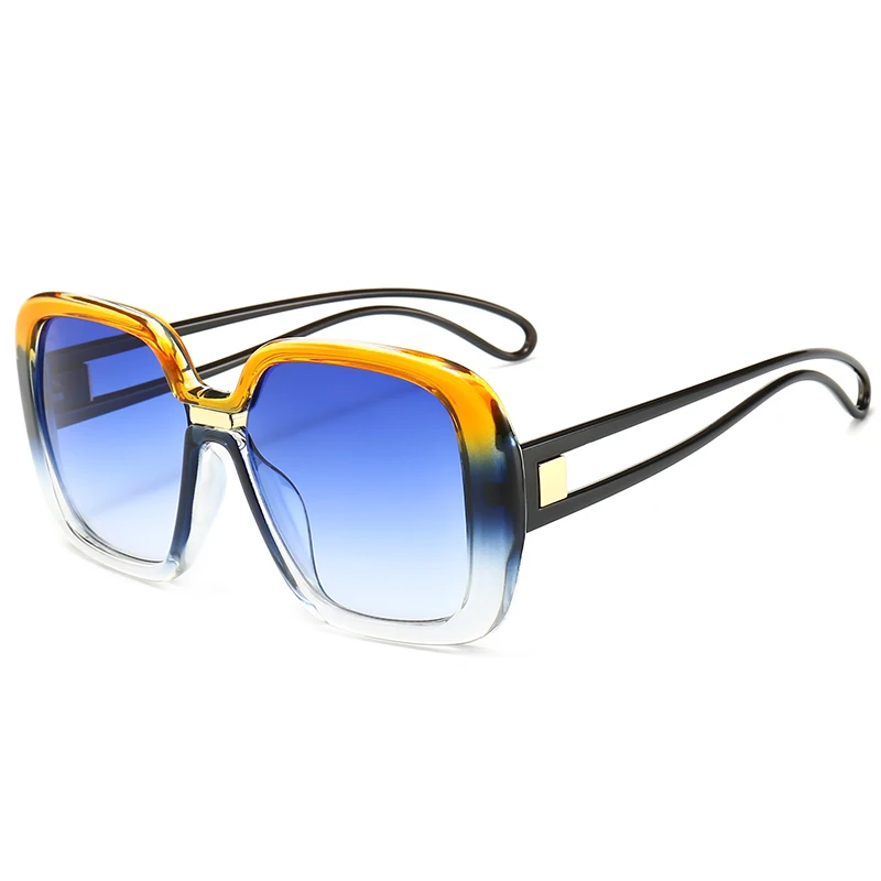 FC OPTICS Vintage Pilot Polarized Sunglasses Women Men Metal Frame Anti UV Sun Glasses Brand Design Night Vision Glasses - Цвет линз: blue