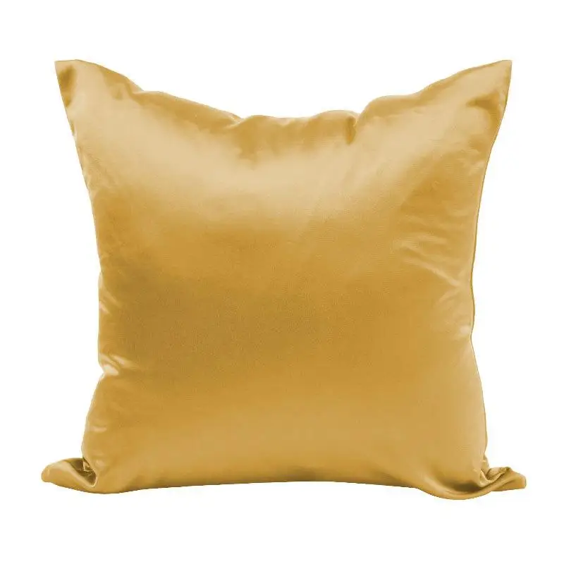 49) атласный Шелковый диван, одноцветная Подушка наволочки, подушки для чехлов, Модная Золотая наволочка из полиэстера - Цвет: BZL01-172