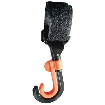 

2pcs Universal Clip Hanging Plastic 360 Degree Bags Stroller Hook Easy Install Rotation Double Pointed Non Slip Magic Sticker