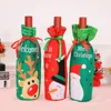 Christmas Decorations Santa Claus Wine Bottle Covers Snowman Champagne Gifts Bags Sequins Xmas Home Dinner Party Table Decors 1
