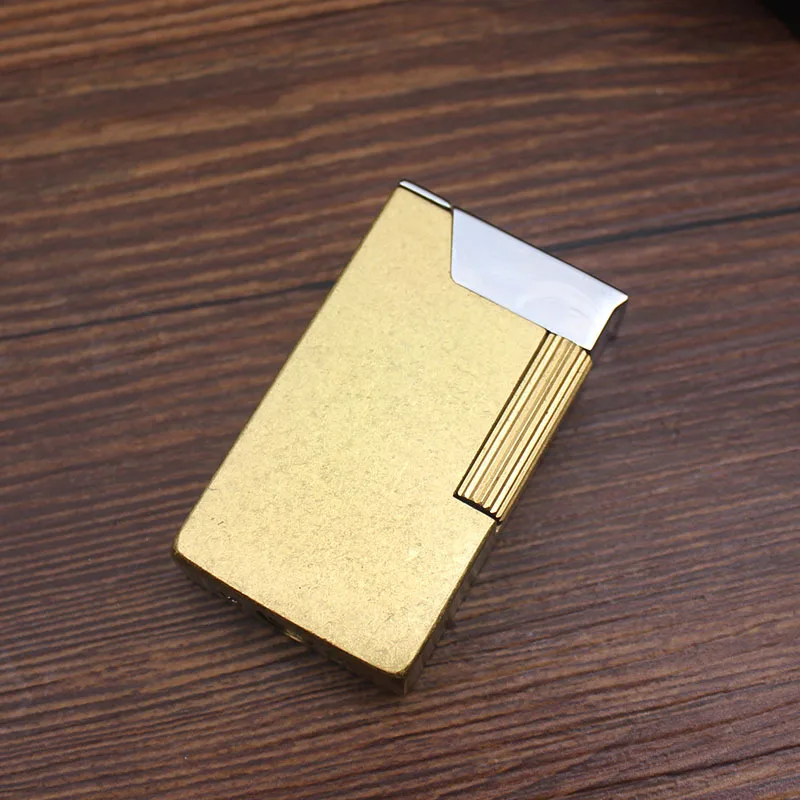 

Brass Bussiness Gas Lighter Grinding Jet Flint Lighter Butane Metal Gas PING Bright Sound Cigarette Cigar Lighter Inflated