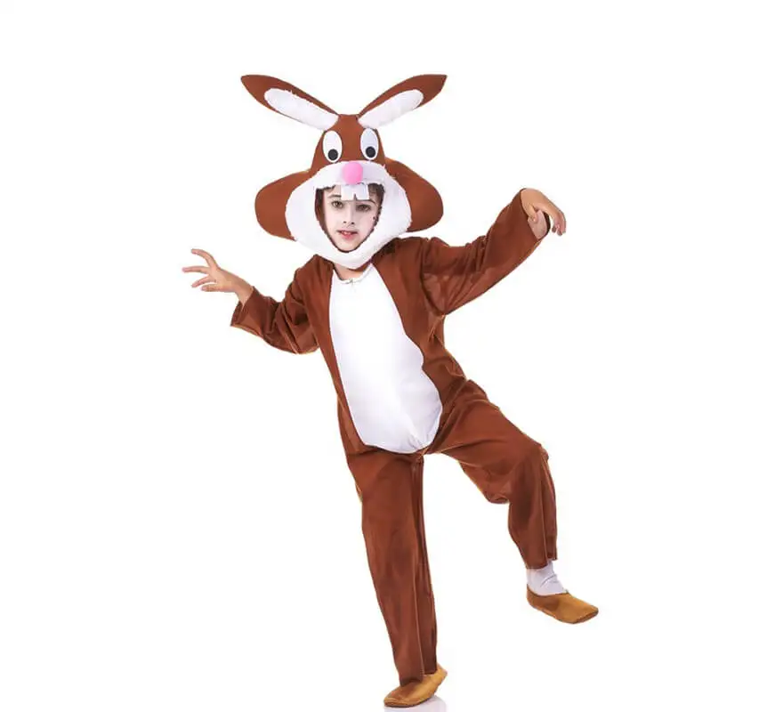 Brown rabbit costume for children End of Course parties animals/animals