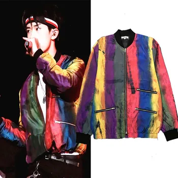 

TFBOYS easy to close thousand seal stars the same clothes autumn and winter camouflage zipper jackets men women loose outfits