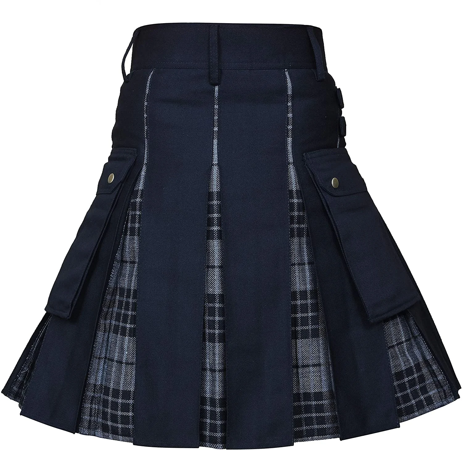 Kilts for Men Utility Kilt 100% Cotton Jeans Hybrid Kilt Modern Box Pleated Tartan Traditional Mens Kilt men kilts