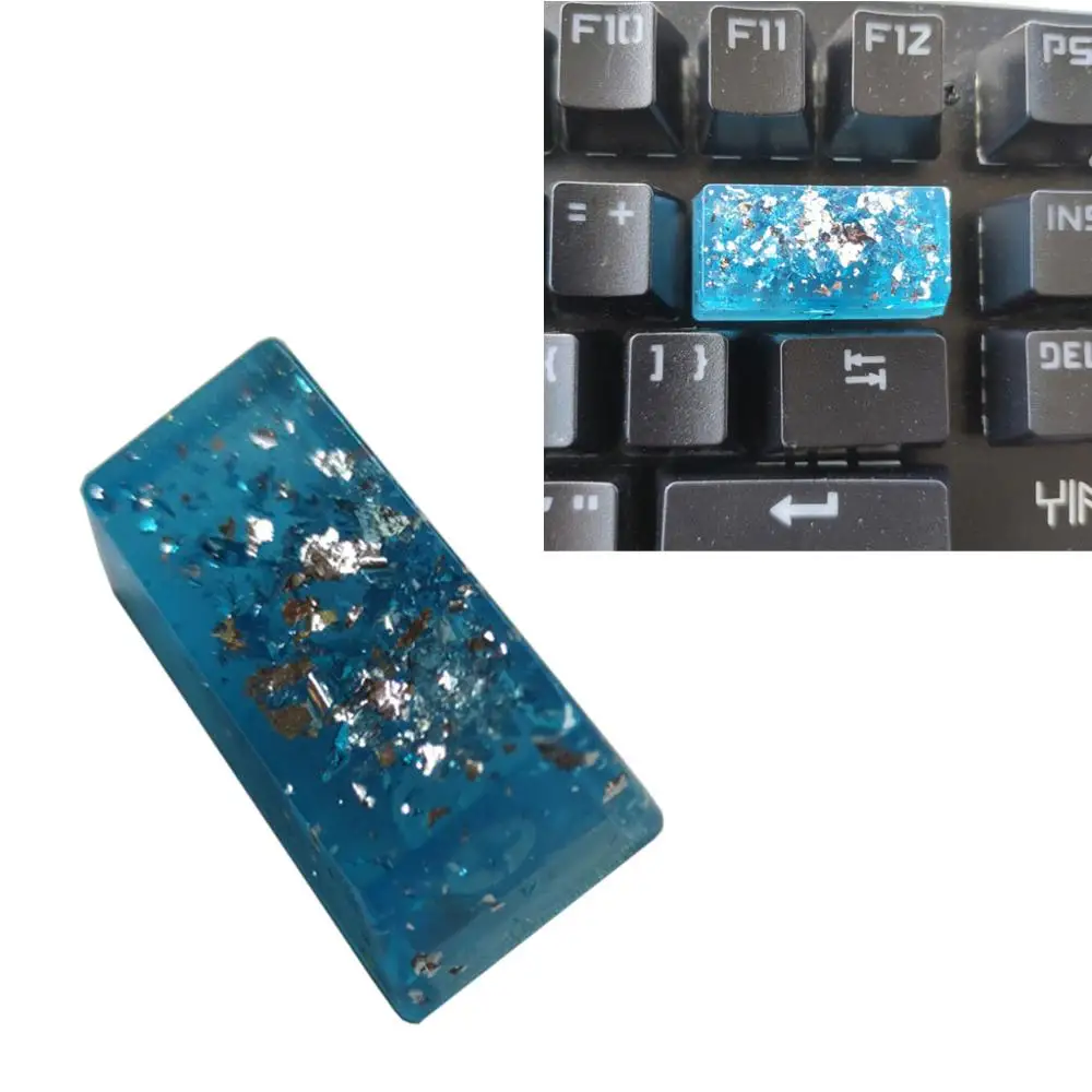 

1Pc 2U Keycap Handmade Customized OEM R4 Profile Resin Keycap for Cherry MX Switches Mechanical Keyboard RGB Translucent Resin