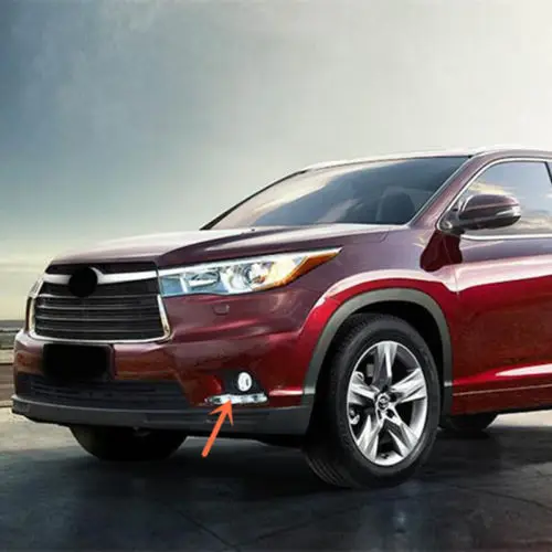 2 шт. белые дневные ходовые огни для Toyota high Lander 2014 2015 дневное освещение 12 в 6000 К DRL