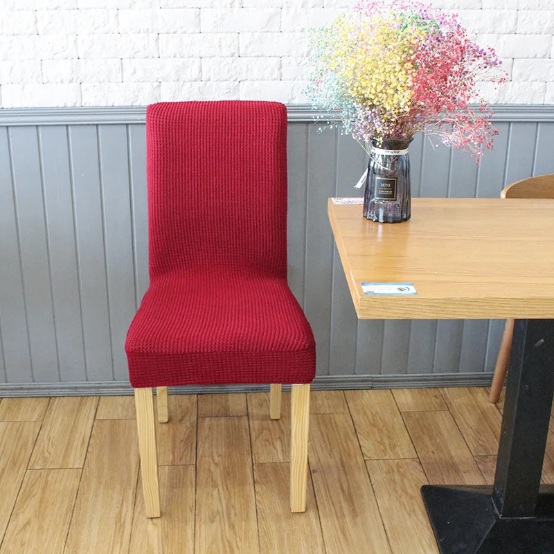 Чехлы для обеденных стульев из мягкого флиса и спандекса, эластичные чехлы для стульев, съемные эластичные принадлежности для офиса/кухни/дома/ресторана