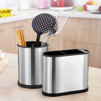 

High-grade European stainless steel kitchen utensils multi-purpose chopsticks tube cutlery box chopsticks rack LL7191815