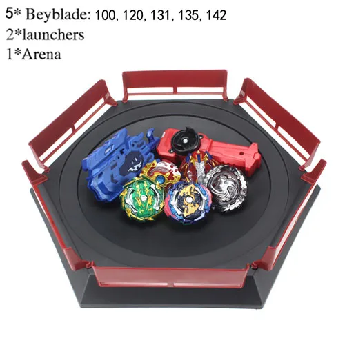 Beyblade Burst набор пусковых устройств Beyblade игрушки Арена Bayblades Toupie Металл Burst Avec Бог волчок Bey Blade лезвия игрушки - Цвет: 5pcs Launcher Arena