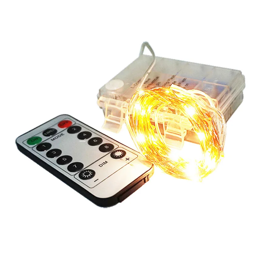 100 LED 10M LED String Light Remote Control ChristmasWeddingPartyFestival Decoration Lights Waterproof Holiday LED Lighting