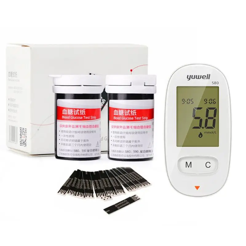 

Automatic Household Blood Sugar Glucose Meter with 50Pcs Test Strips Glucometer