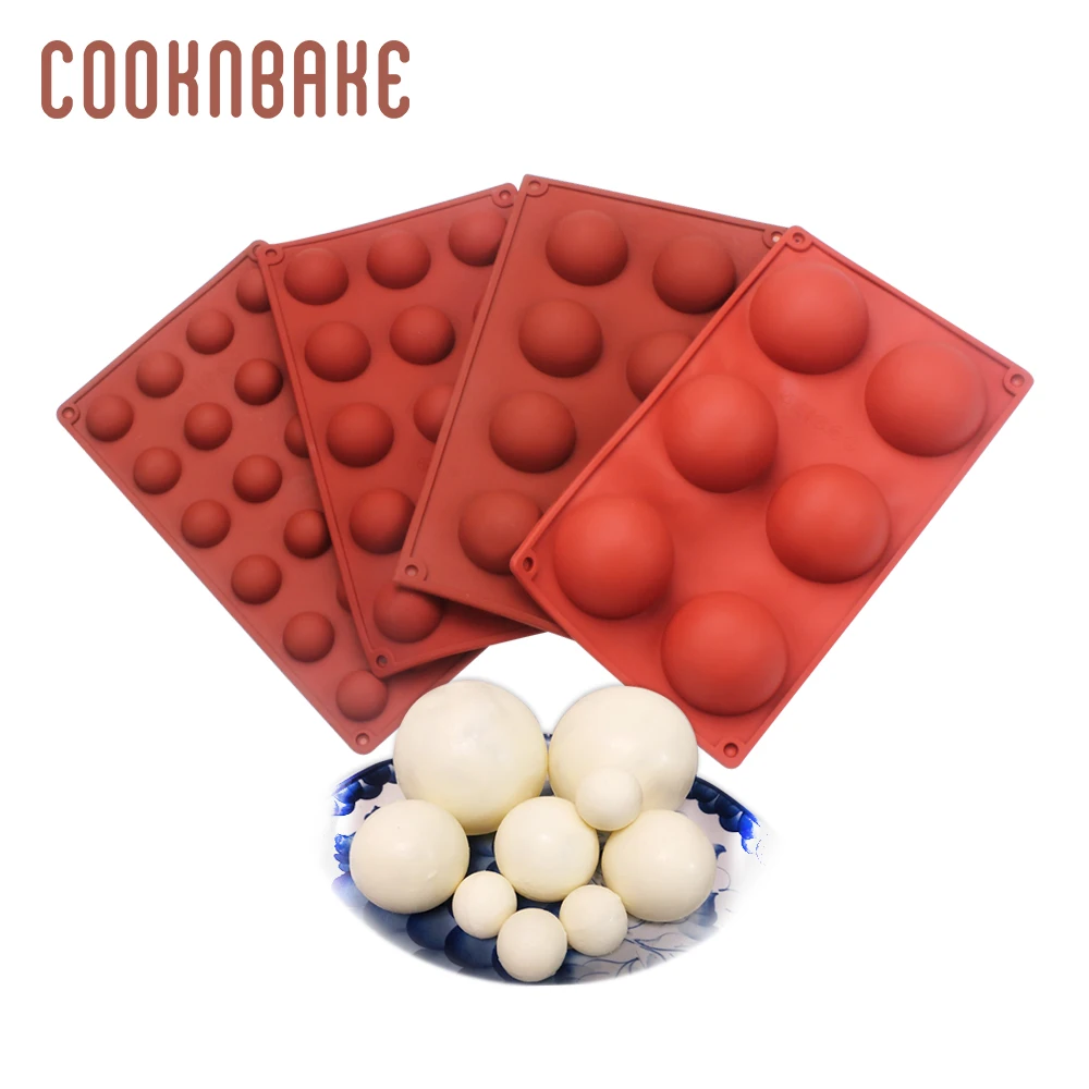 

COOKNBAKE silicone mold for cake pastry dome candy chocolate form bread baking tool cake decoration pudding jelly form 4pc/set